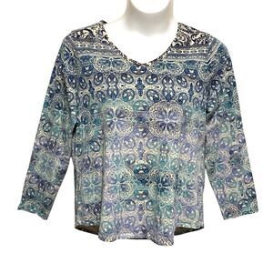 3/$30 Sonoma The Everyday Tee Womens 1X Multicolor Long Sleeve V-Neck Shirt Top